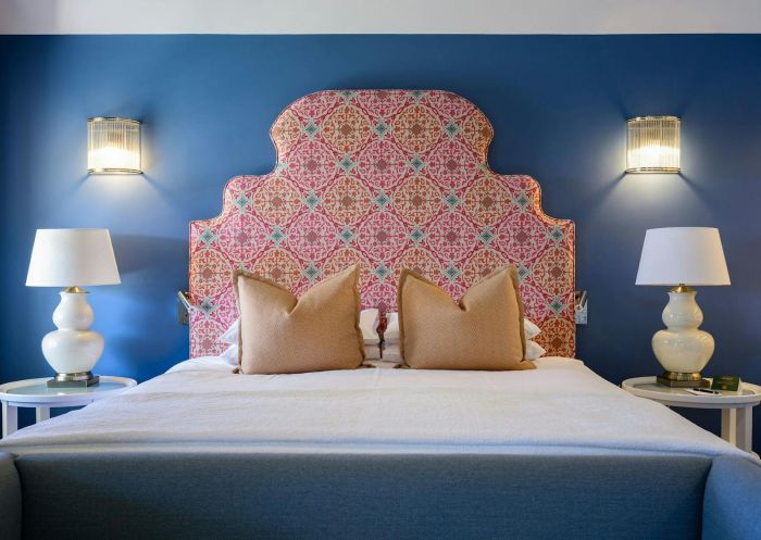 The elegant bedroom of Yallungah Boutique Hotel's signature Yallungah Suite, Orange - Credit: Monique Lovick | Yallungah Boutique Hotel