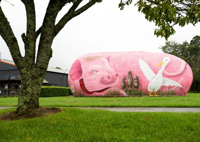Celebrating 30 years of Babe with fun character art painted on The Big Potato, Robertson - Credit: Destination Southern Highlands