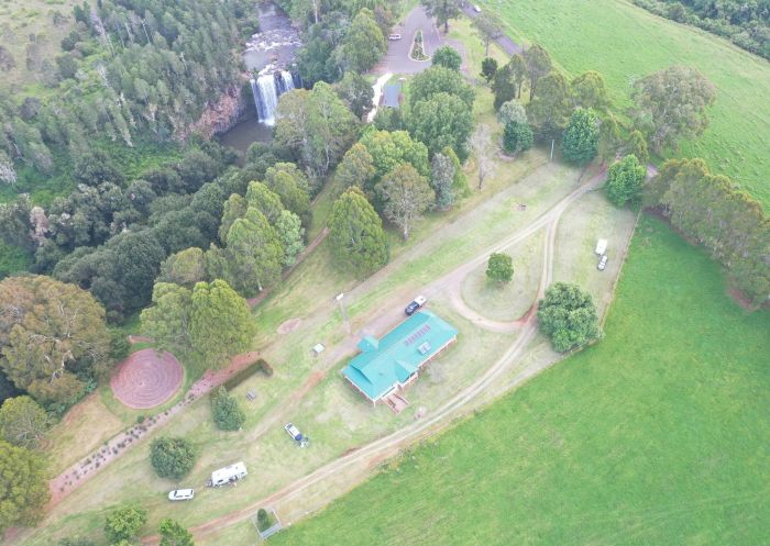 Aerial view, Dangar Falls Lodge Camp and Caravan, Dorrigo - Credit: Richard Nielsen