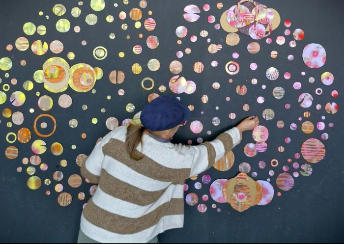 Artist Gabrielle Bates working in her studio, Kandos - Credit: Gabrielle Bates