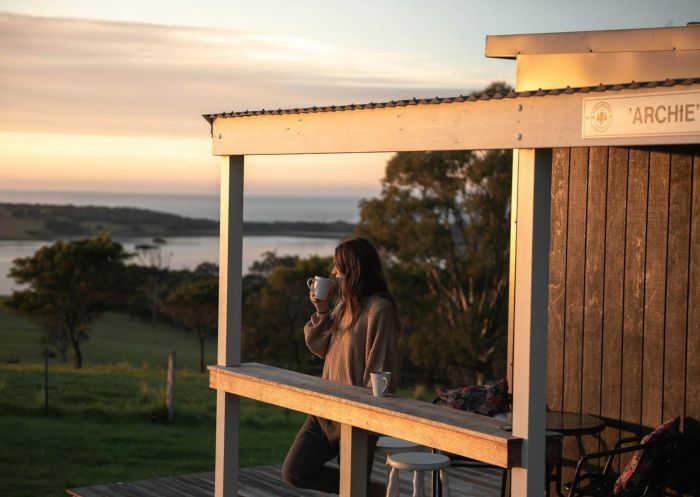 View of Archie Tiny House and view to ocean - Credit: Tilba Lake House