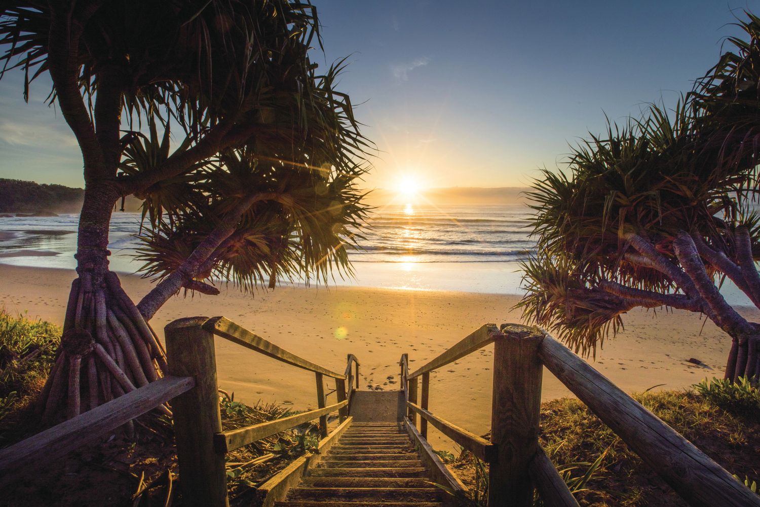 Sun rises over Diggers Beach in Coffs Harbour - North Coast