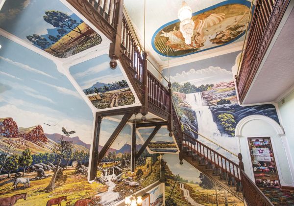 Murals painted by Indigenous artist Gordon Waye - Palace Hotel - Broken Hill