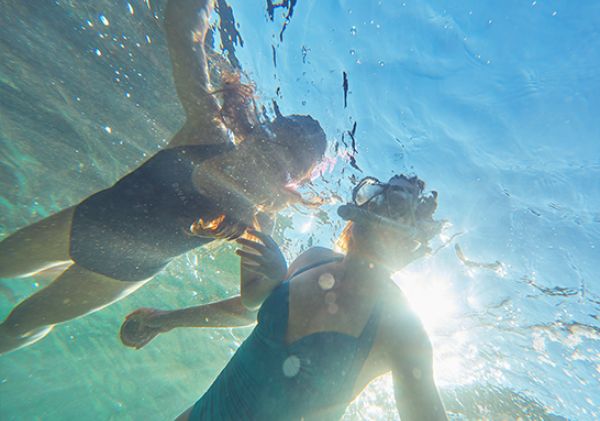 Swimming at Guerilla Bay, Eurobodalla NSW