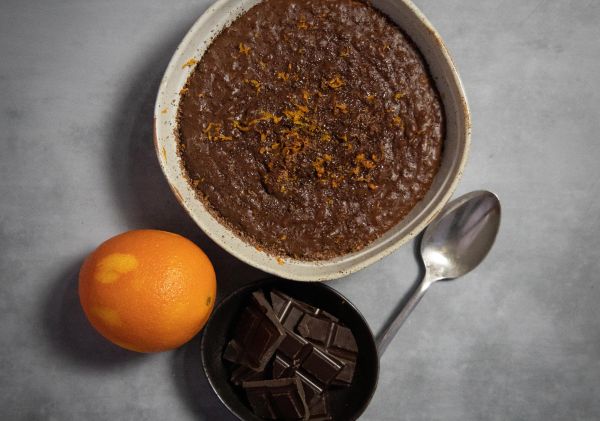 Chocolate-orange rice pudding