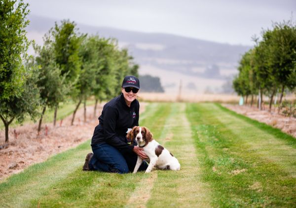 Woman with dog, RedGround Truffle Hunts, Oberon - Credit: RedGround Truffle Hunts