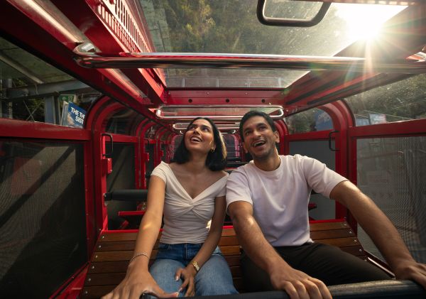 Couple in carriage, Scenic World Blue Mountains, Katoomba