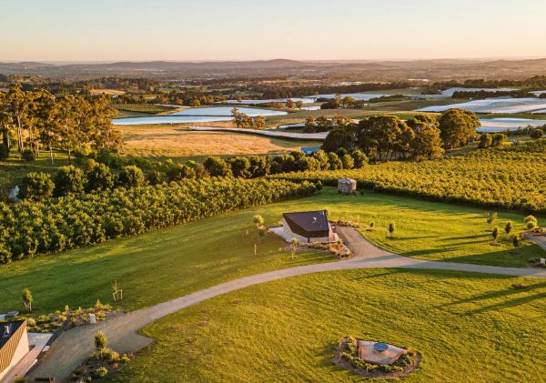 Aerial view, Basalt's Luxury Accommodation, Canobolas - Credit: Simon Rollin