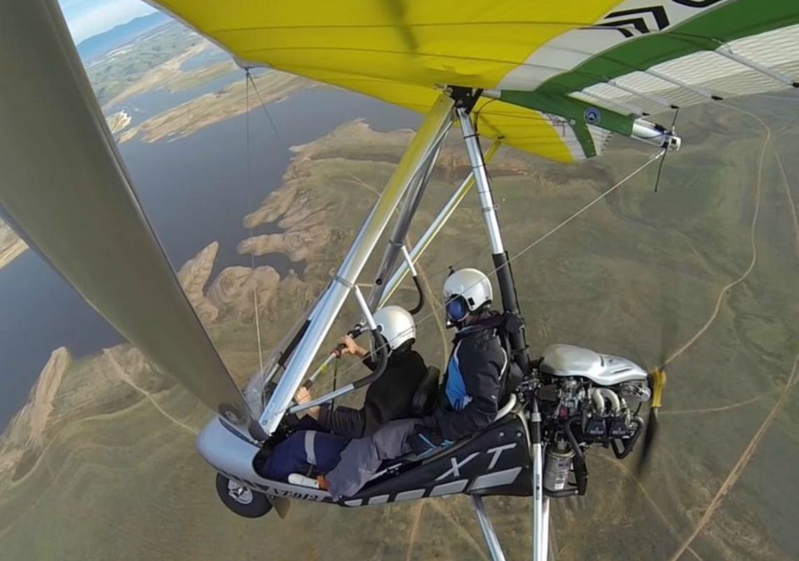 Paragliders soaring at Mount Borah, northwest of Tamworth