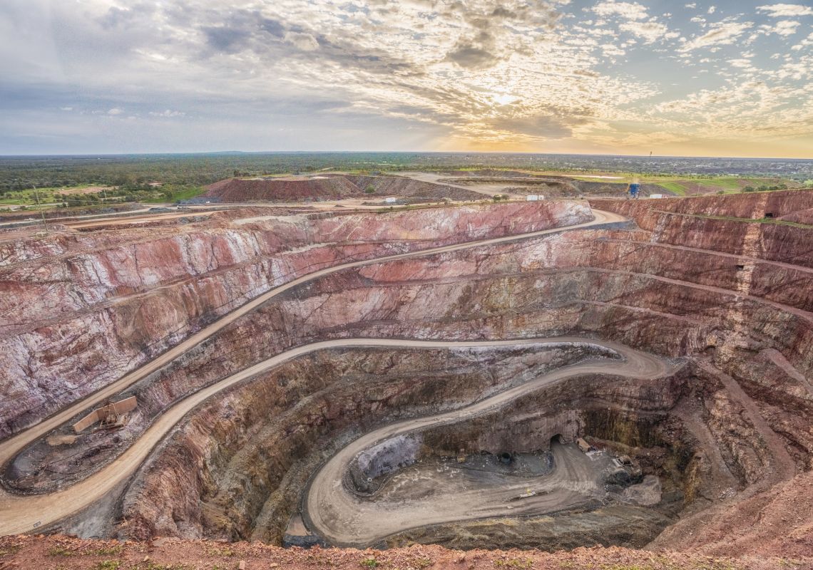 Views over the vast Cobar Open Cut Mine from the Fort Bourke Hill Lookout