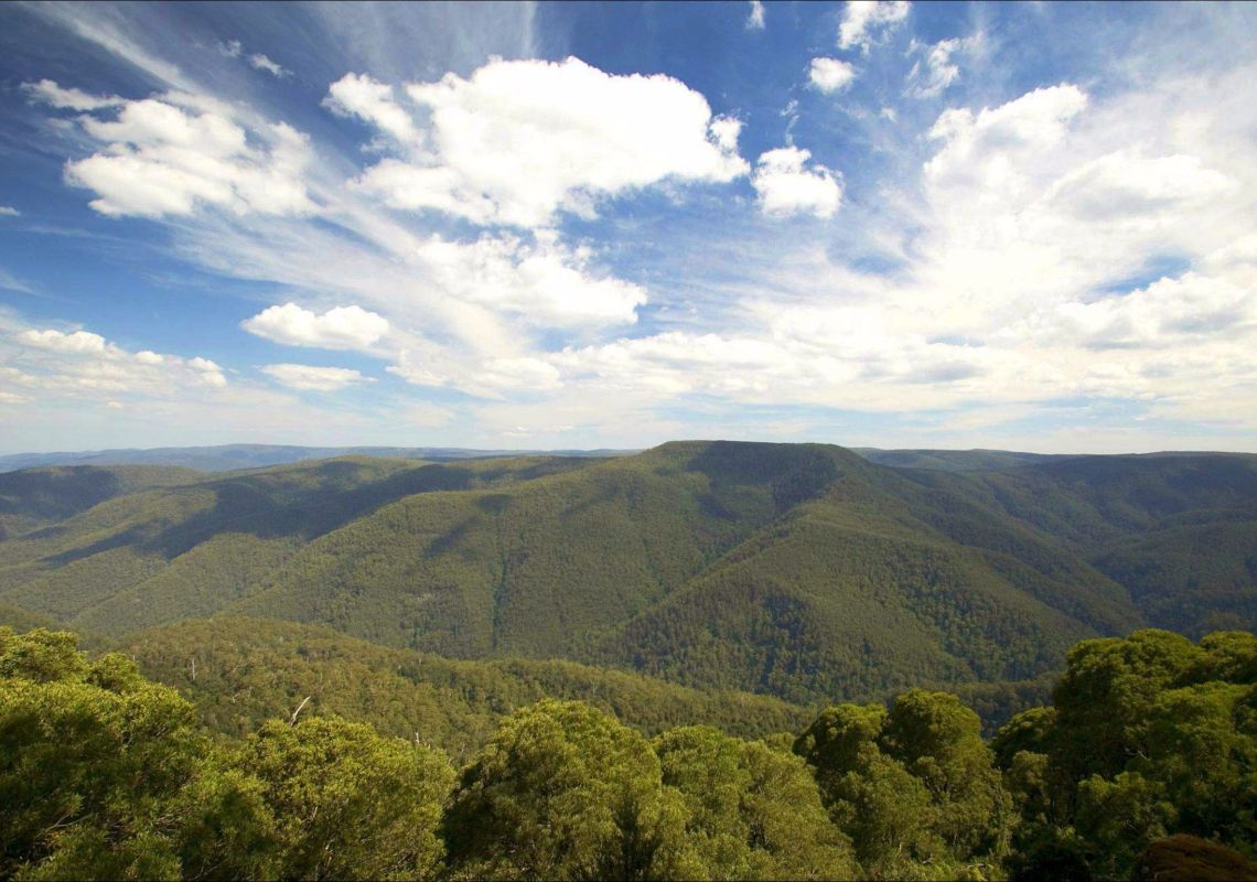 View of Barrington Tops wilderness from Thunderbolts Lookout, NSW, Australia