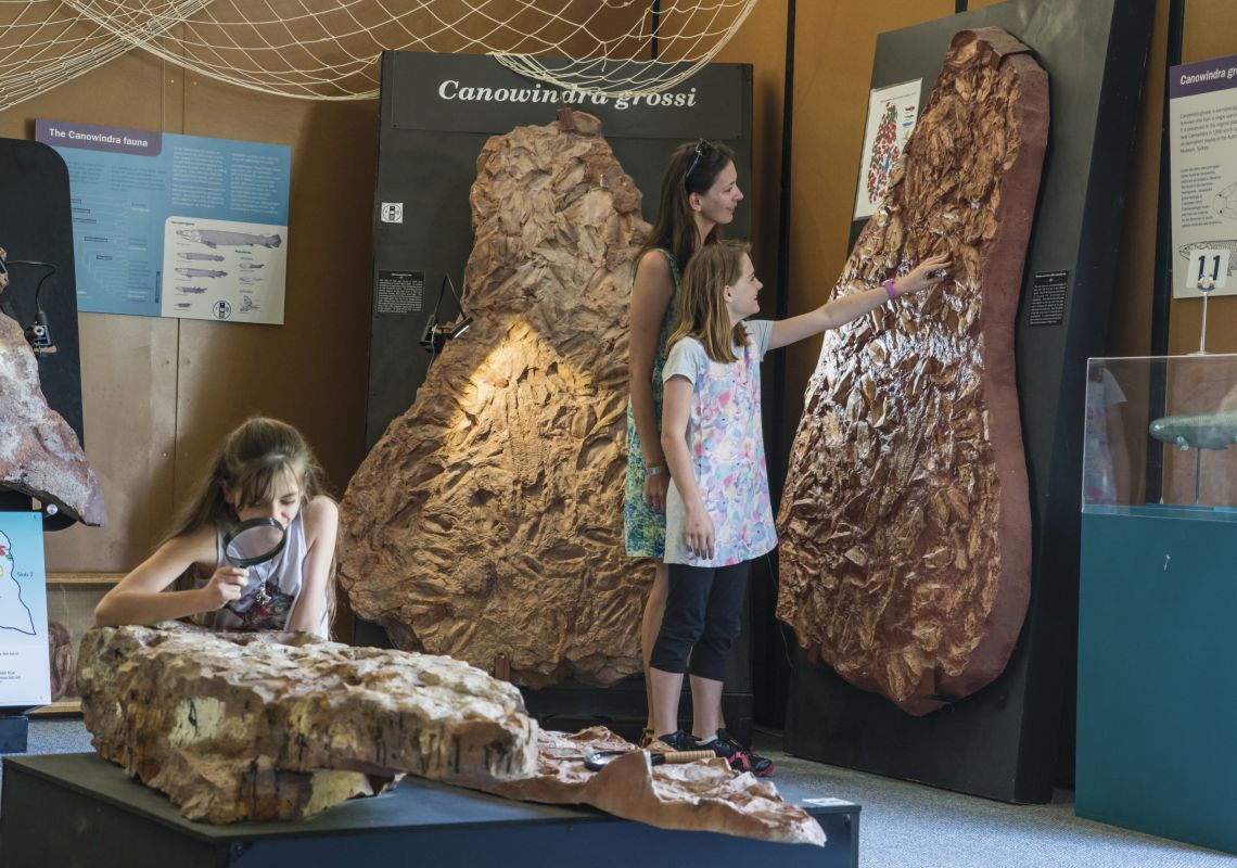 Children enjoying a visit to the Age of Fishes Museum, Canowindra