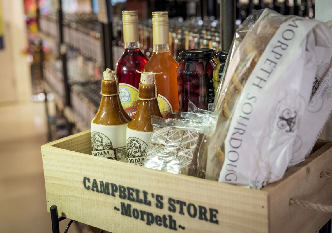 Local food and drink produce available for sale at Campbell's Store in Morpeth, Hunter Valley
