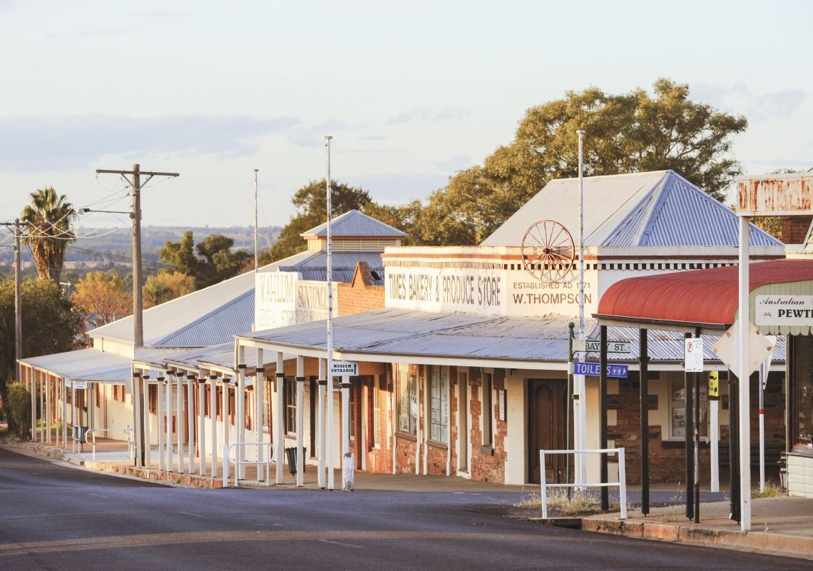 Gulgong's heritage streetscape in the Mudgee region, Country NSW