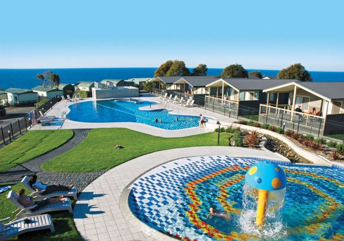 Merimbula Beach Holiday Park pool to coast  in Merimbula, Merimbula & Sapphire Coast