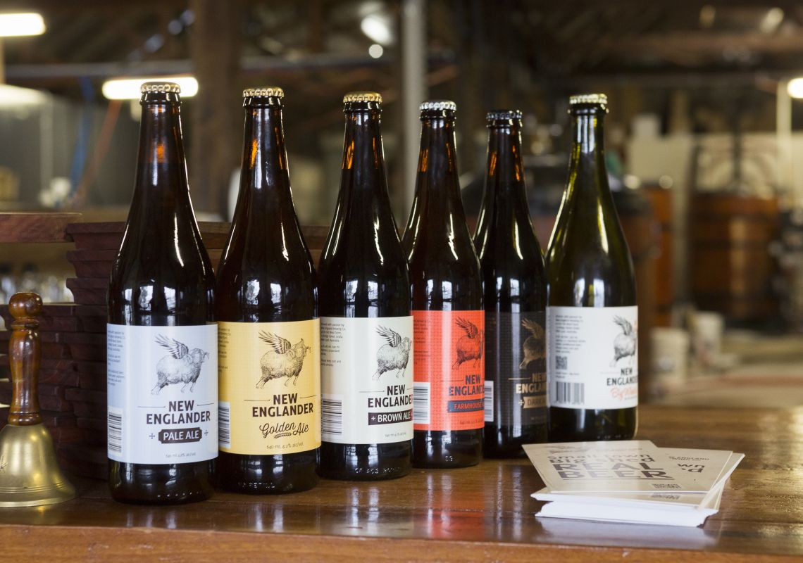 Beers available from the New England Brewing Co., Uralla