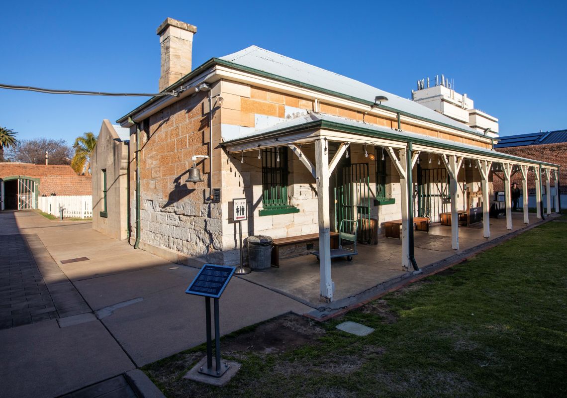 Exterior view of the Old Dubbo Gaol grounds, Dubbo 