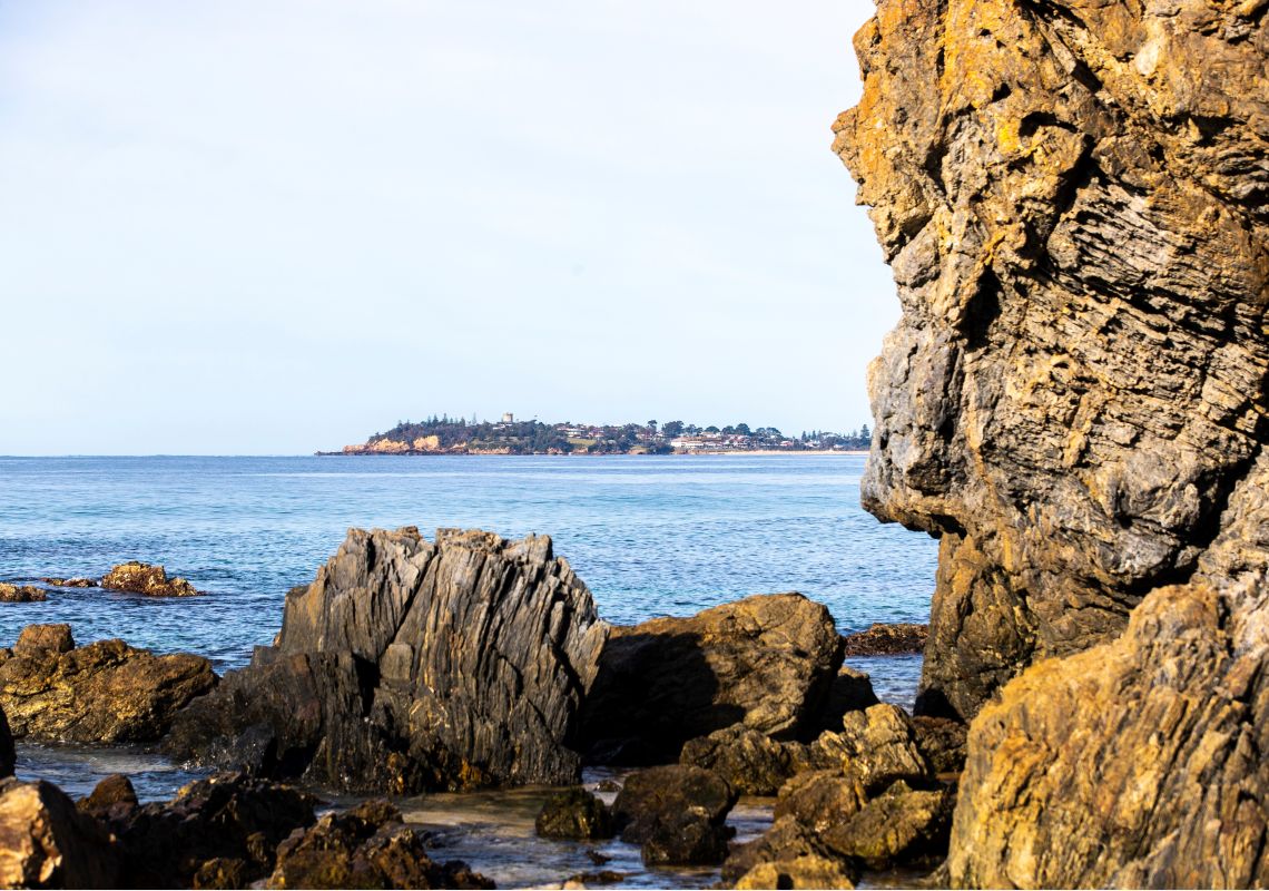 Volcanic rock formations at Camel Rock, Bermagui in the Eurobodalla, South Coast