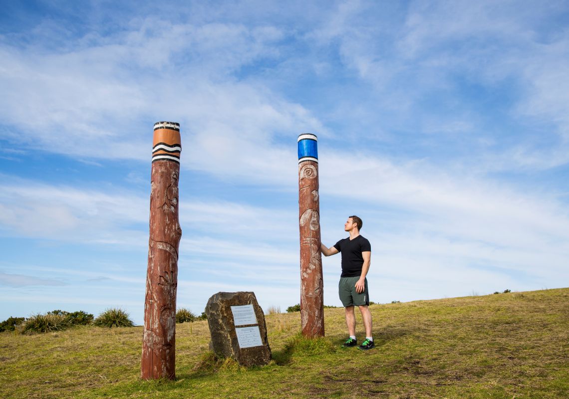 Dreaming Poles located along the Kiama Coastal Walk, South Coast