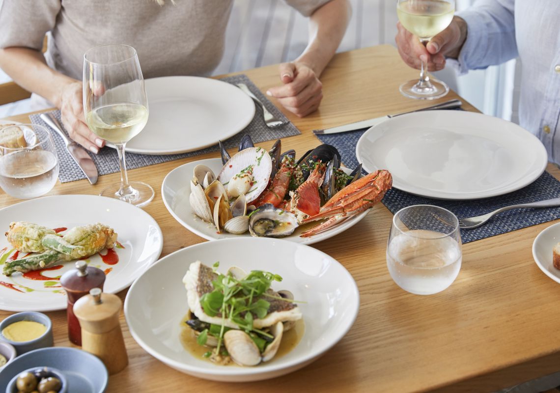 Dishes created with local seafood on the menu at Bannisters by the Sea in Mollymook Beach, Jervis Bay & Shoalhaven