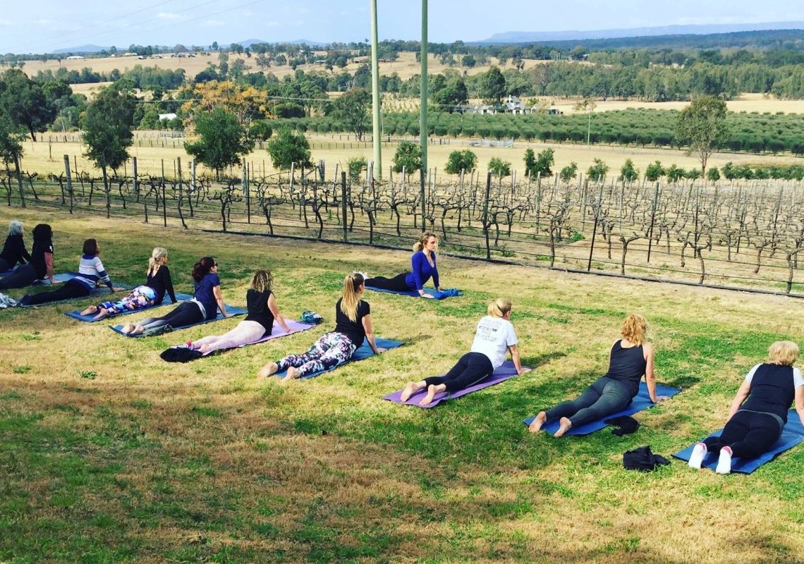 Yoga in the Vines