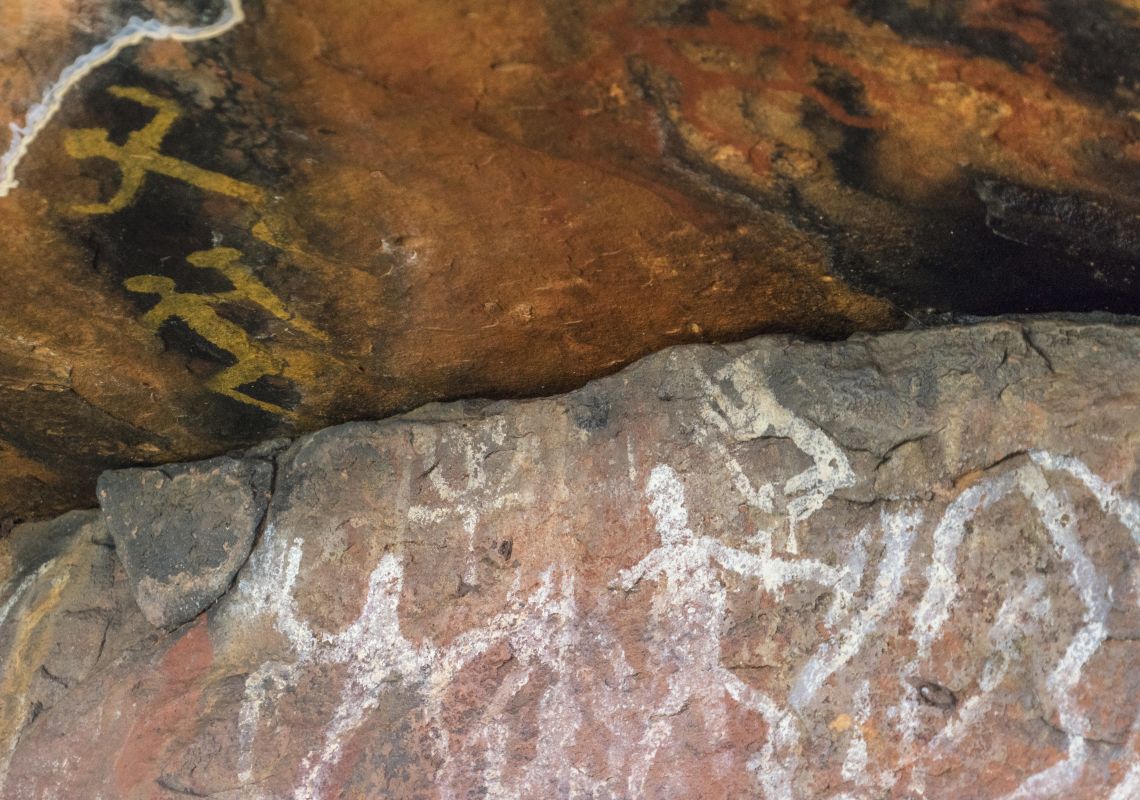 Extensive Aboriginal rock art is protected within the Mt Grenfell Historic Site park and can be reached following the short Mount Grenfell art site walk