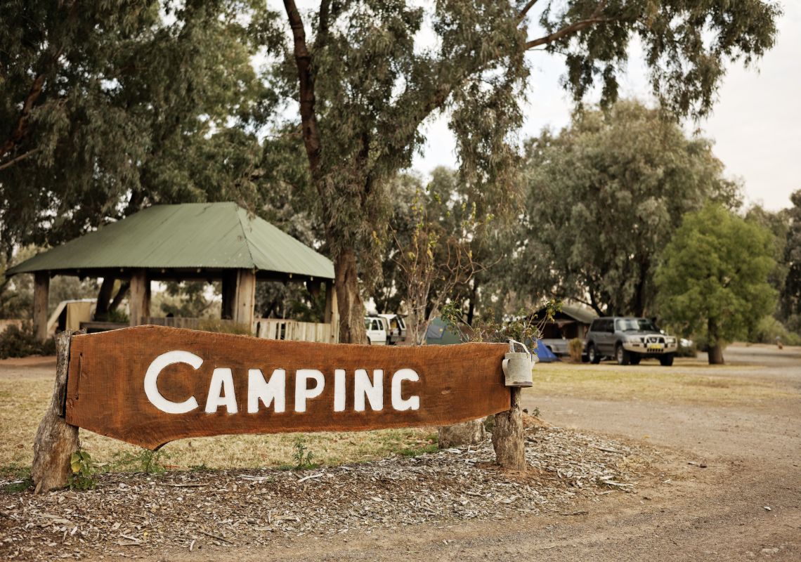 Camping area at Kidman's Camp in North Bourke, Outback NSW