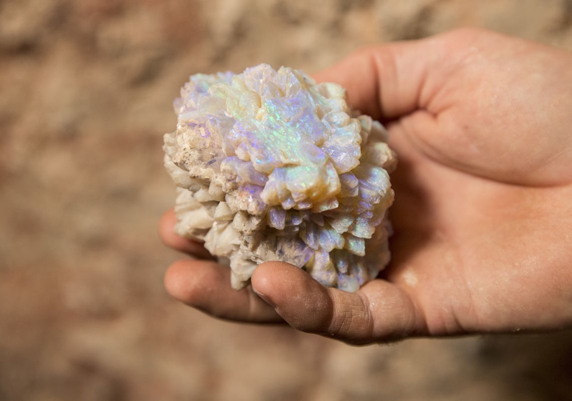 Red Earth Opal is home of the rare double Pseudomorph, commonly known as the White Cliffs opal pineapple