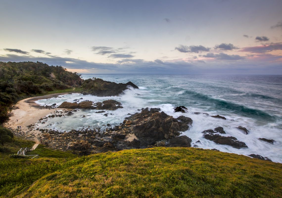 Scenic views across the Port Macquarie coastline, North Coast