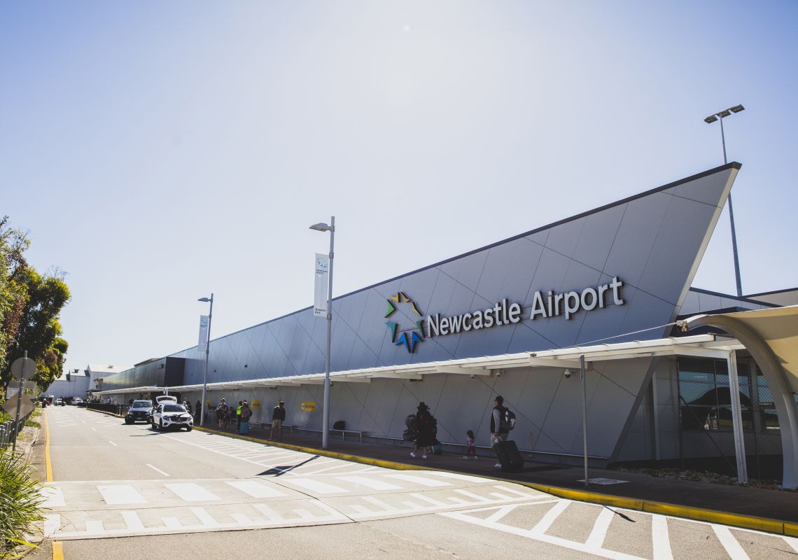 Street view of Newcastle Airport in Williamtown, Newcastle