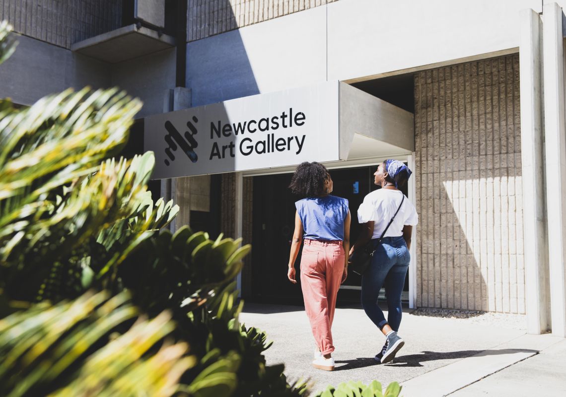 Friends enjoying a visit to the Newcastle Art Gallery in Cooks Hill, Newcastle