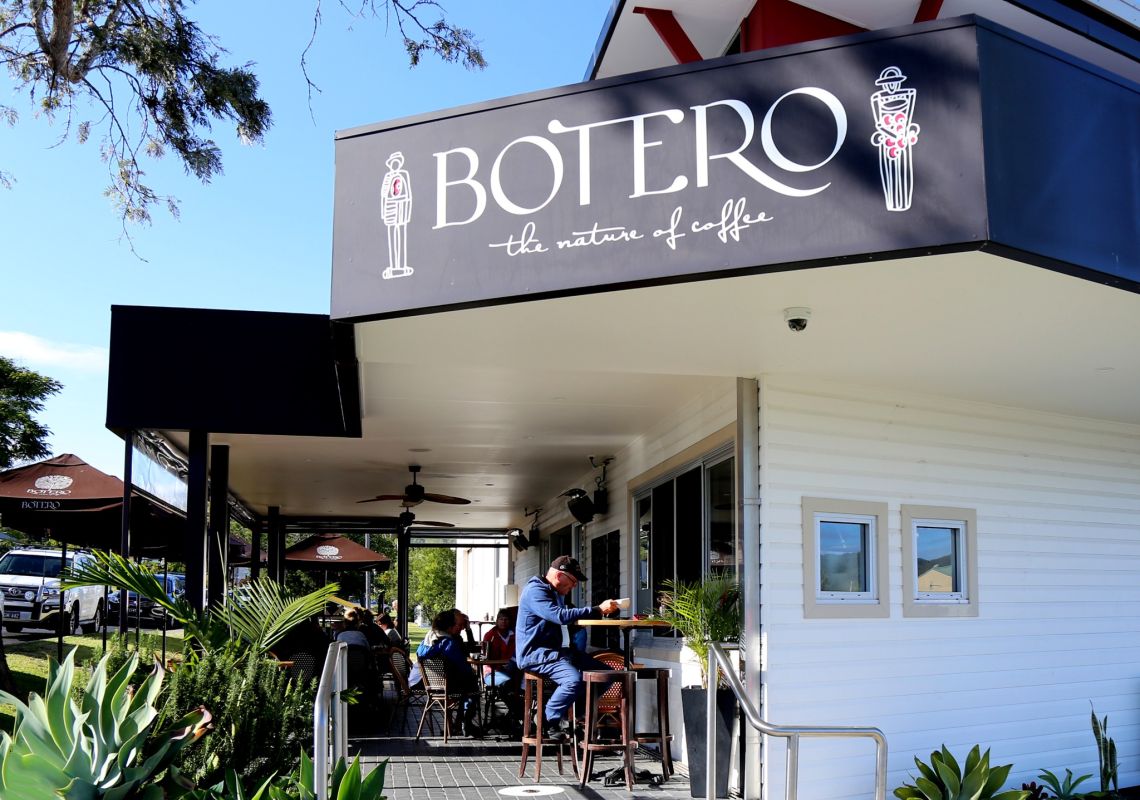 People enjoying food and drink at Botero Cafe, Maclean - Clarence Valley - North Coast