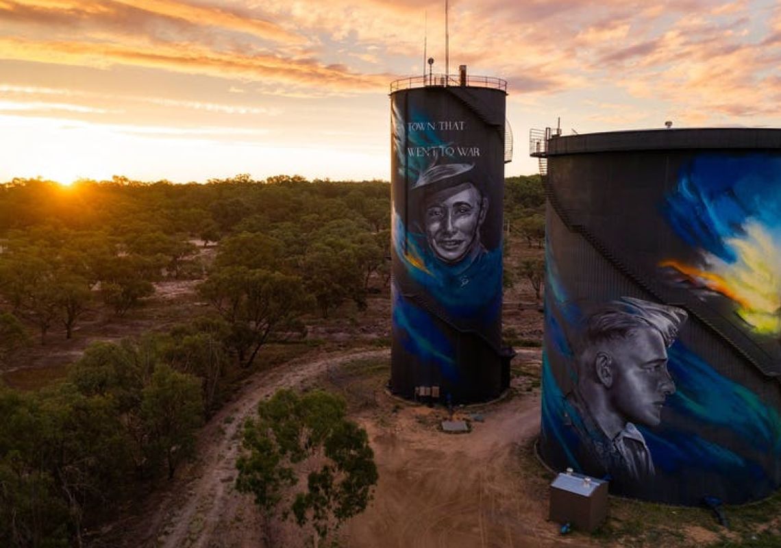 Water Tower Art in Hay, Wagga Wagga & Riverina Area, Country NSW