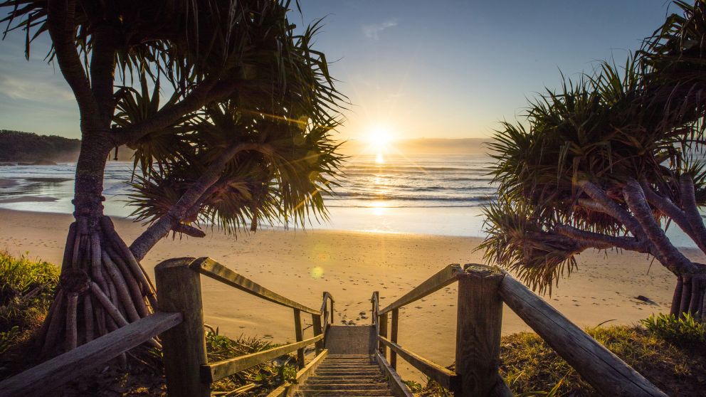 Sunrise at Jetty Beach in Coffs Harbour