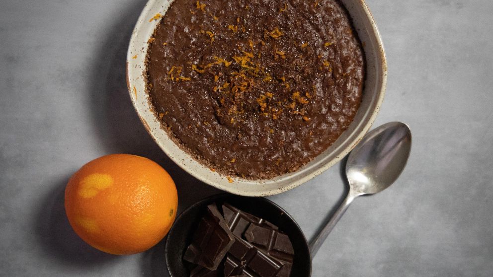 Chocolate Orange Rice Pudding. Image Credit: Taste of Australia with Hayden Quinn