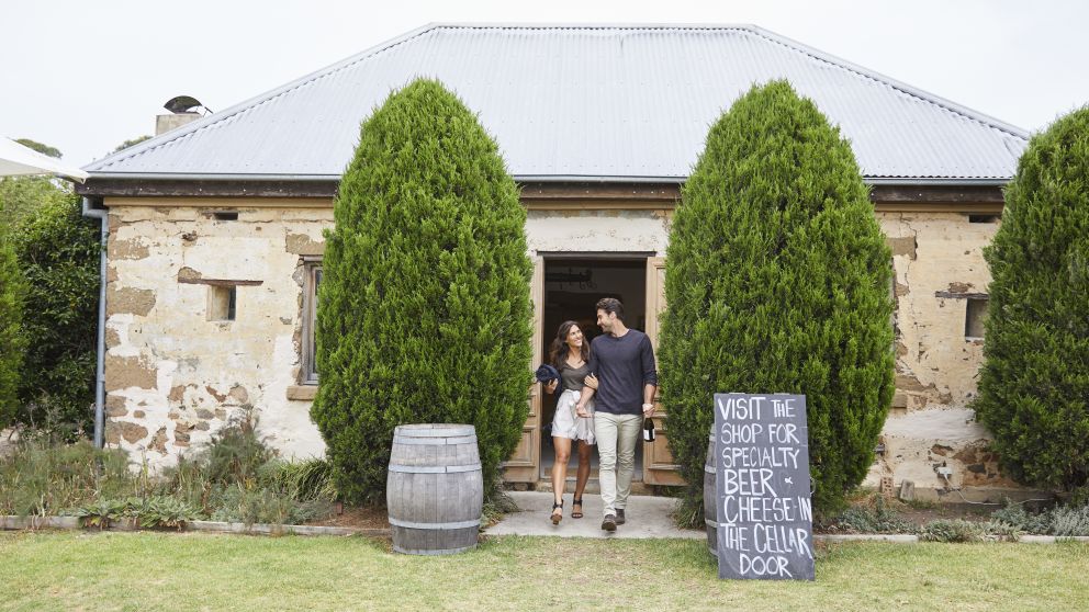 Couple enjoying a visit to Cupitt's Winery in Ulladulla, Jervis Bay & Shoalhaven