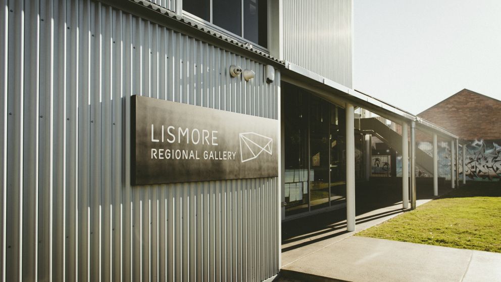 Entrance to Lismore Regional Gallery in Lismore, North Coast NSW