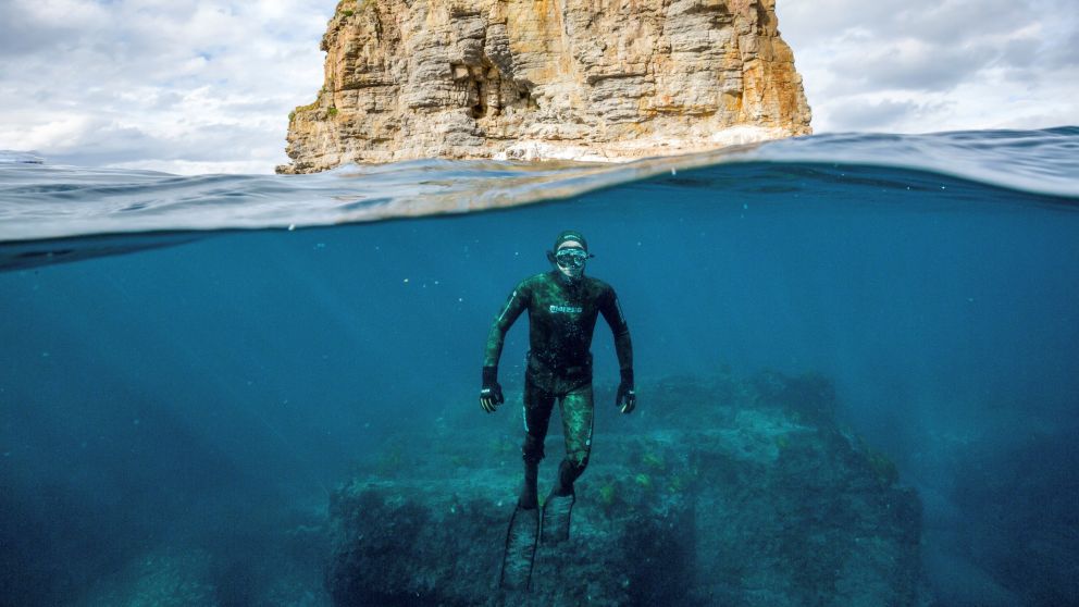 Freediver snorkelling in Jervis Bay with Dive Jervis Bay, South Coast - Credit: Jordan Robins