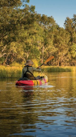 Wetland Kayak Tour, Macquarie Marshes National Park in Cobar Area. Img credit: John Spencer - National Parks