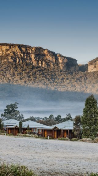 Morning mist passing through Emirates One&Only Wolgan Valley, Blue Mountains