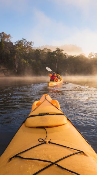 Kayaking in Ganguddy-Dunns Swamp, Wollemi National Park - Credit: Daniel Tran, DPE    