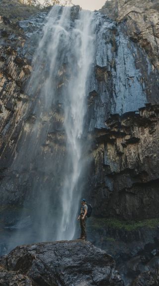 Malerische Landschaftsansichten von Wollumbin, Mount Warning und der Tweed Range