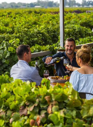Friends enjoying a visit to Yarran Wines, Yenda just east of Griffith