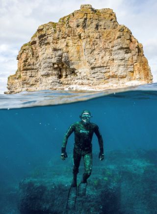 Freediver snorkelling in Jervis Bay with Dive Jervis Bay, South Coast