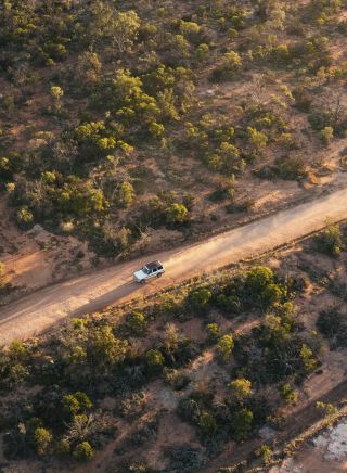 4wd headed towards the Nettleton's First Shaft Lookout in Lightning Ridge, Outback NSW