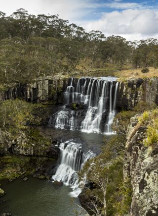 The scenic Ebor Falls in Guy Fawkes River National Park in Ebor, Armidale Area, Country NSW