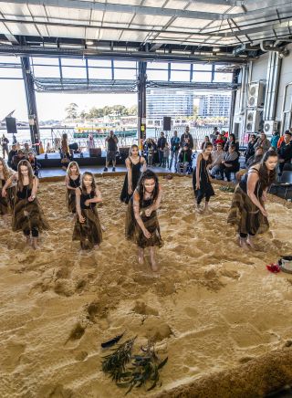 The National Indigenous Art Fair hosted by Blak Markets at the Overseas Passenger Terminal, Sydney