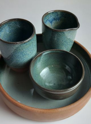 Decorative serving set at Kiama Ceramic Art Studio in Kiama, South Coast
