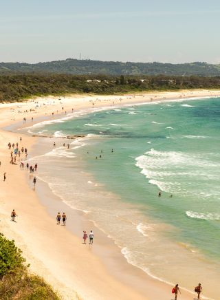 克拉克斯海滩 -拜伦湾-北海岸的鸟瞰图