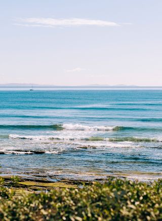 Coastal views of Byron Beach from Beach Byron restaurant, Byron Bay